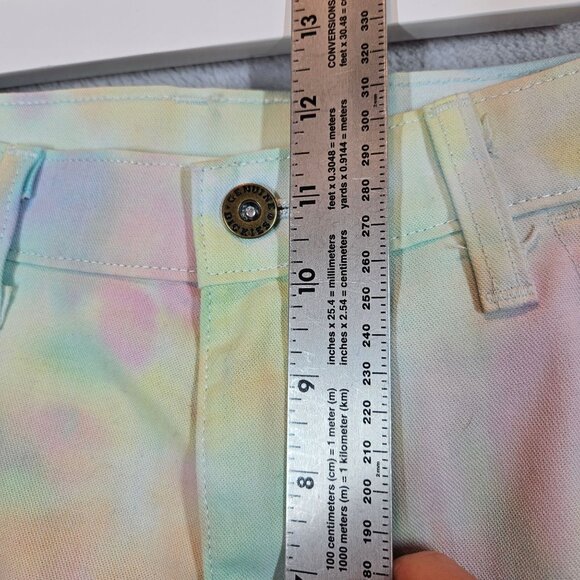 Dickies Pastel Tie Dye Cargo Shorts Womens 34 Multi Color Cotton Blend Bermuda - Picture 6 of 12